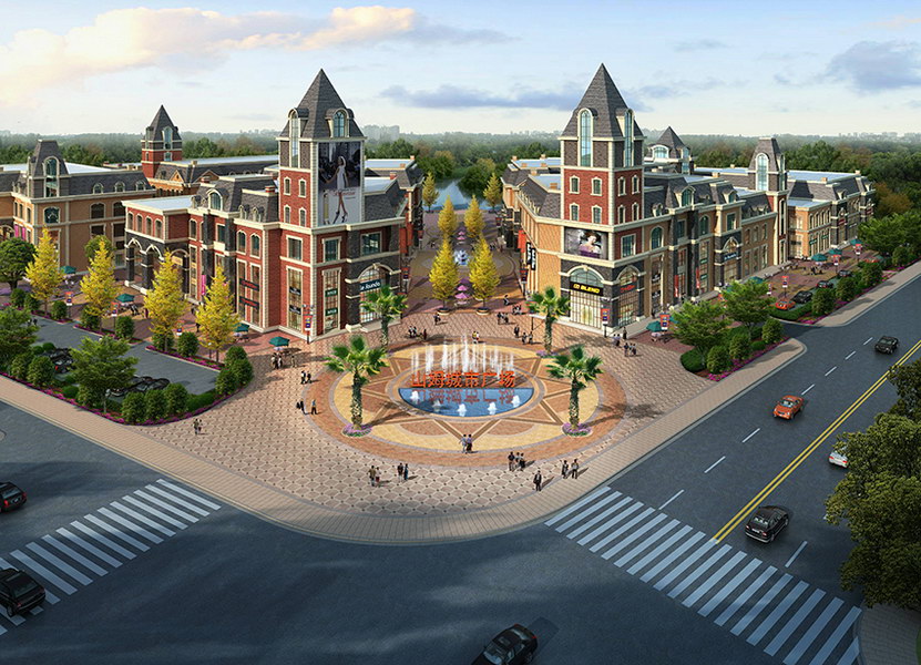 城市商業(yè)廣場效果圖8