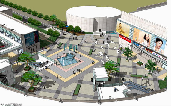 城市商業(yè)廣場(chǎng)效果圖7